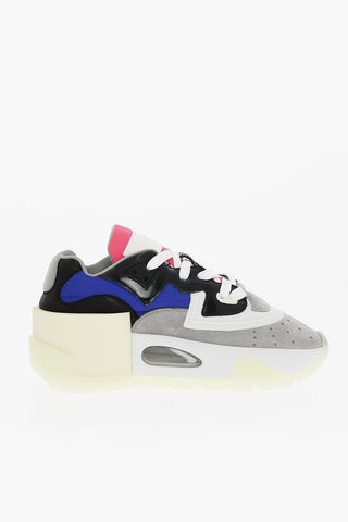 MM6 Suede and Fabric Sneakers with Chunky Sole