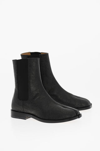 MM22 Paper Effect Faux leather TABI Chelsea Boots