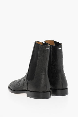 MM22 Paper Effect Faux leather TABI Chelsea Boots