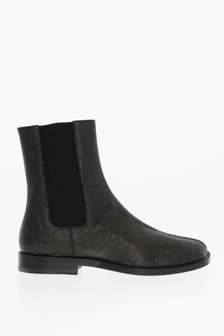 MM22 Paper Effect Faux leather TABI Chelsea Boots