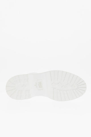 MM6 Solid Color Leather Sneakers with Heel 6cm