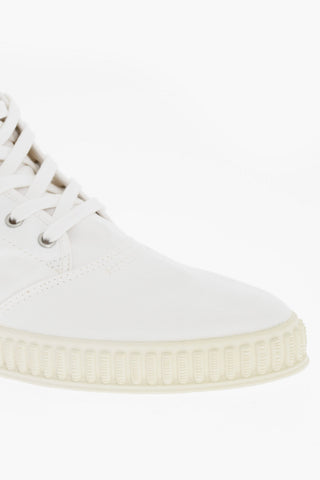 MM22 Solid-Color Cotton High-top Sneakers