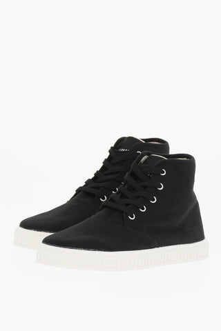 MM22 Sneakers Alte in Cotone a Tinta Unita