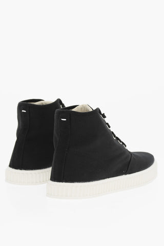 MM22 Sneakers Alte in Cotone a Tinta Unita