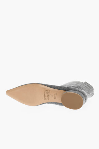 MM22 Point Toe Twill Booties