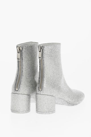 MM6 Tronchetto Glitter con punta quadrata 6cm