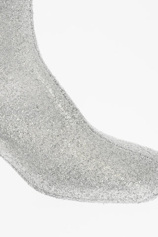 MM6 Tronchetto Glitter con punta quadrata 6cm