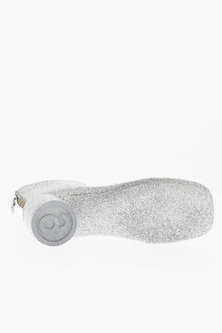 MM6 Tronchetto Glitter con punta quadrata 6cm