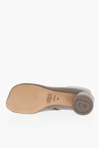 MM6 Square-Toe Leather Booties 5,5cm