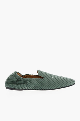 MM22 Solid Color Corduroy Loafers