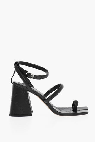 MM22 Leather TABI Ankle-Strap Thong Sandals Heel 9cm
