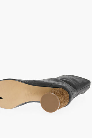 MM22 Crepe-Effect faux Leather TABI Booties