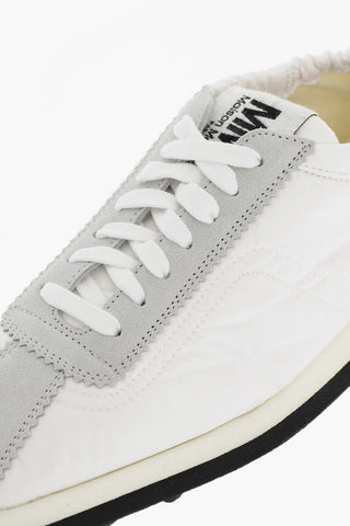 MM6 Square Toe Low Top Sneakers with Suede Trims