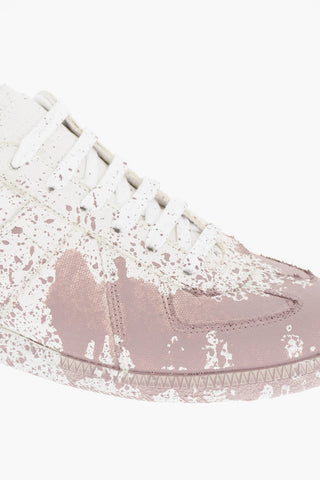 MM22 Painting Effect Canvas Low Top Sneakers
