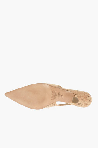 MM6 Wood-effect Slingback with Spool Heel 6cm