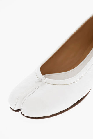 MM22 Crinkled Effect Solid Color TABI Ballet Flats