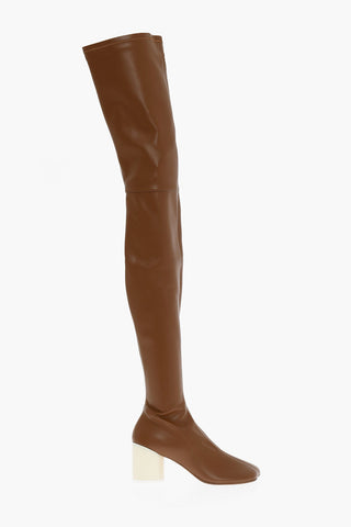 MM5 High Leather Boots with Heel 7,5cm