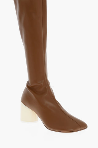 MM5 High Leather Boots with Heel 7,5cm