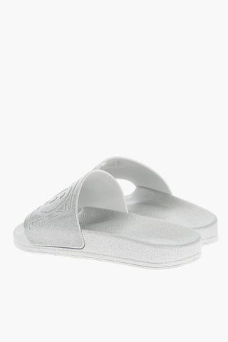 MM6 Glitter Slides with Embossed Logo