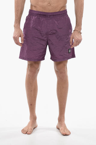 Solid Color Nylon Swimshorts