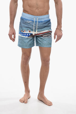 Printed GETTY MONEY Swim shorts