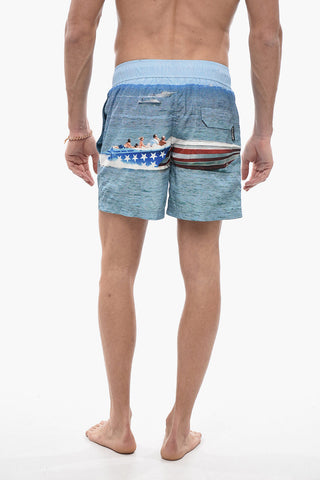 Printed GETTY MONEY Swim shorts