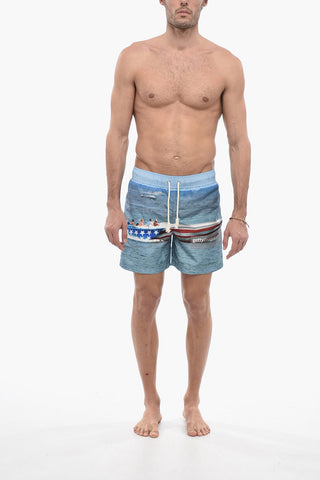 Printed GETTY MONEY Swim shorts
