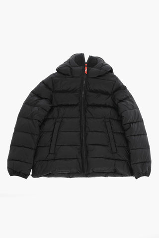 Piumino in Nylon con Pom Pom sul Cappuccio