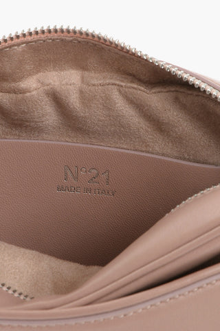 Borsa a Mano in Pelle con Logo Plaque