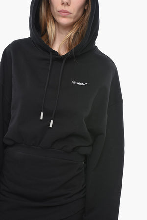 Sweatkleid FOR ALL aus angerautem Stoff mit Kapuze