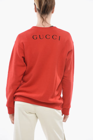 Crew Neck PARAMOUNT Sweatshirt with Sequined Embroidery