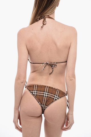 Bikini a Triangolo con Iconico Motivo a Quadri