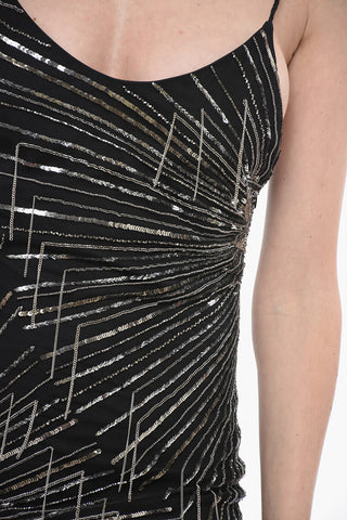 Mini Sheath Dress with Silver-Tone Details