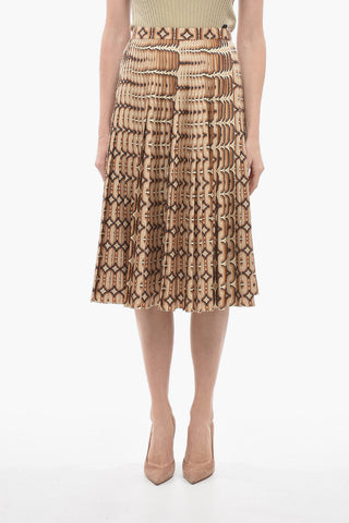 Silk Pleated Skirt