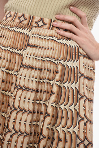 Silk Pleated Skirt
