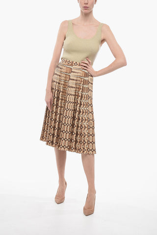 Silk Pleated Skirt