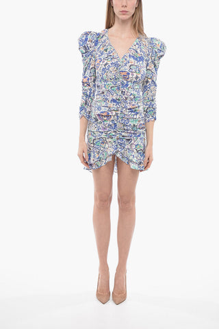 Ruched BIREYA Silk Dress