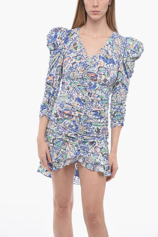 Ruched BIREYA Silk Dress
