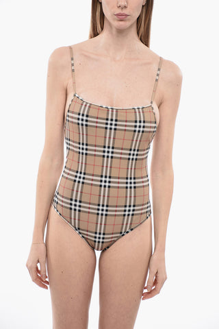 Plaid Checked One-Piece swimsuit
