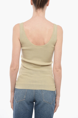 Ribbed Wool Blend Sleeveless Top