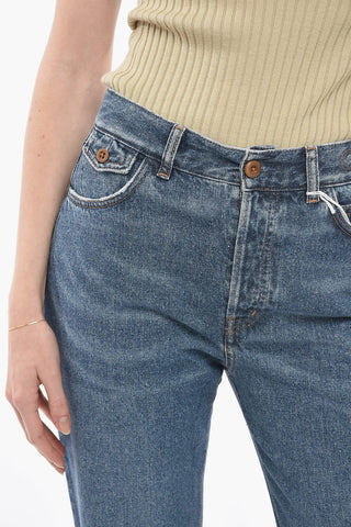 High-waisted Mid Wash Flared Fit Denims 34cm
