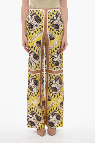 Silk Baggy Pants with Bandana Pattern