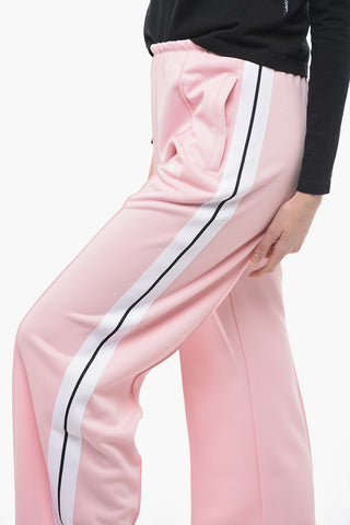 Joggers Track Cropped Con Bande A contrasto