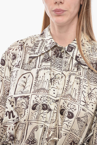 Silk ELUNA Shirt Dress With Pattern Print