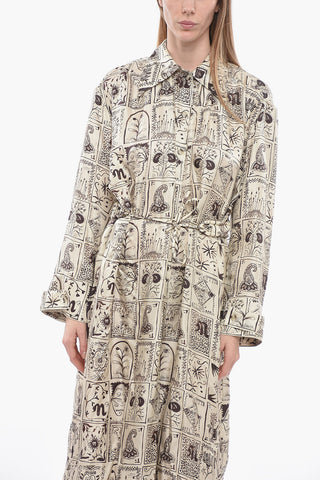 Silk ELUNA Shirt Dress With Pattern Print