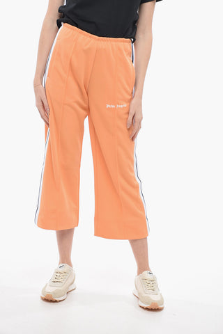 Cropped Track Joggers With Contrasting Bands