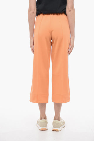 Cropped Track Joggers With Contrasting Bands