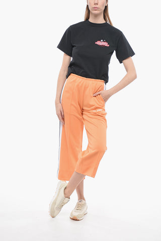Cropped Track Joggers With Contrasting Bands