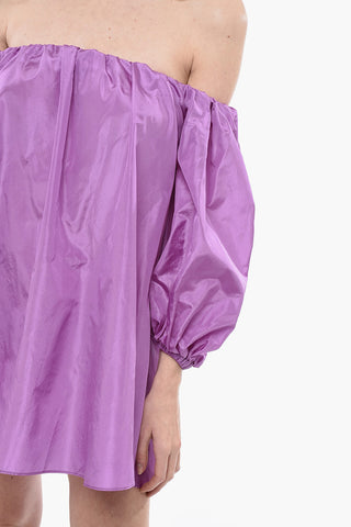 Pouf Sleeves Silk Blouse