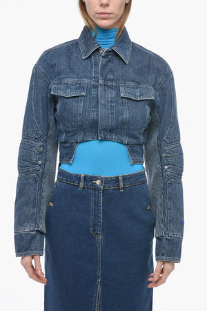 Jeansjacke MOTORCYCLE im Crop-Biker-Fit